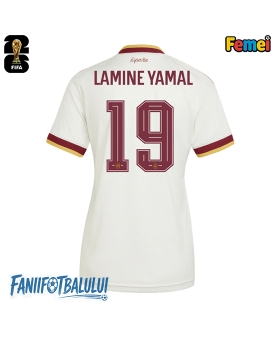 Spania Lamine Yamal #19 Echipament de Fotbal Replică Mondial 2026 Femei Deplasare